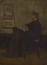 Studie för Arrangemang i grått och svart, nr 2: Thomas Carlyle, 1872-73