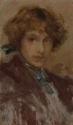 Studie av en flickas huvud och axlar, 189697.