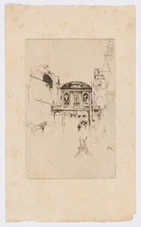Temple Bar, ca 1877 (etsning och torrnål; bläck på papper)
