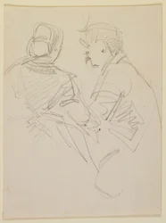Två figurer, 1858.