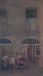 White And Grey Hotel Courtyard Dieppe, 1885, 1904