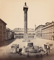 Piazza Colonna, Marcus Aurelius kolonn och Chigipalatset