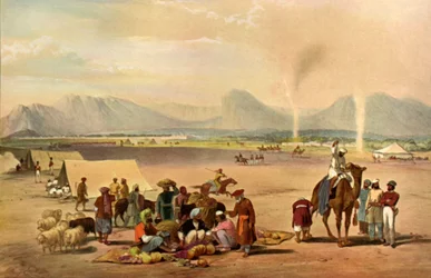 Staden Kandahar med utsikt från söder mot Baba Wali-berget, c1840, 1901.