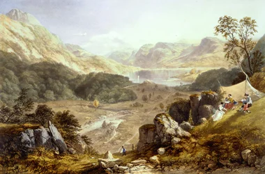 Thirlmere och Wythburn, från "The English Lake District".