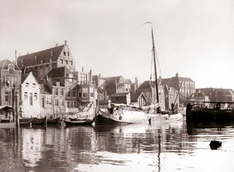 Kanalbåtar, Dordrecht, Nederländerna, 1898