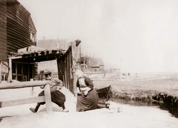 Barn som leker, Marken Island, Nederländerna, 1898