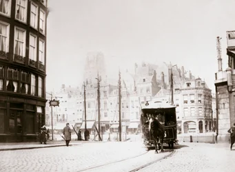 Hästdragen spårvagn, Rotterdam, 1898.
