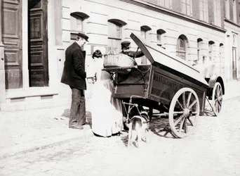 Människor och hundkärra, Antwerpen, 1898