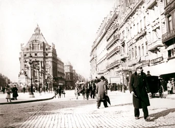 Gatubild, Bryssel, 1898.