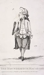 「ハウンズディッチ・マカロニ」、1772年スウェーデン語