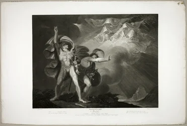 Häxorna dyker upp för Macbeth och Banquo