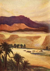 Ett Palestinaläger vid Elim - Heb. xiii. 11, c1924. Skapare: James Clark, Henry A Harper.