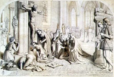 An incident in the Life of Saint Elizabeth of Hungary - Compositional Study, 1850