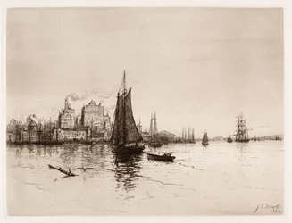 Hamnscenen, 1884.