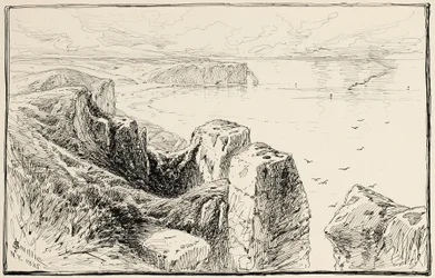 Normandies klippor, nära Etretat