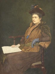 Miss Agnes Ashbee, 1890 (wc & gouache på papper)