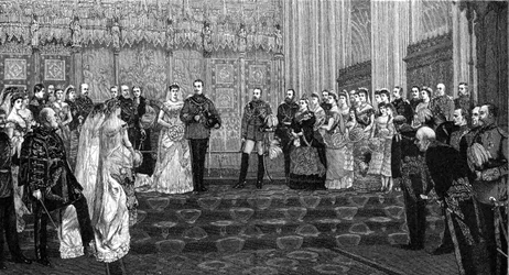 Hertigen och hertiginnans äktenskap av Albany, 27 april 1882, 1900