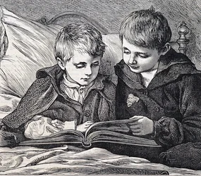 illustration föreställande bröder