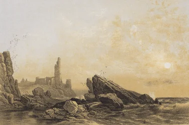 Dunure Castle (chromolitho)