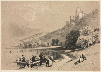 Skisser hemma och utomlands: Ruinerna av Schonberg vid Rhen, 1834.