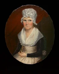 Porträtt av Mrs Robert Kermit, ca. 1790.