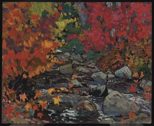 Autumn Leaves, Batchewana, Algoma, ca 1919 (olja på komposit trä-massaskiva)