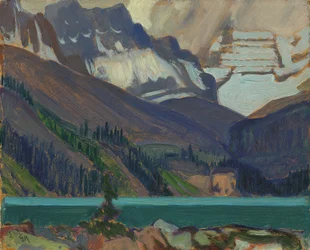Snow Clouds, Lake OHara, 1929 (olja på pressad kartong)