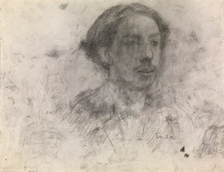 Självporträtt (conte på papper)
