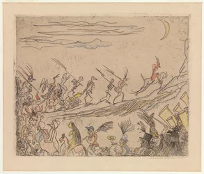 Den infernaliska kortegen, ca 1887 (etsning)