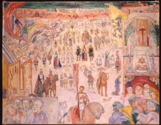 Processionen av Saint Godelieve av Ghistelles; La Procession de Sainte Godelieve a Ghistelles