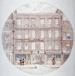 22 och 23 Farringdon Street, City of London, c1855.