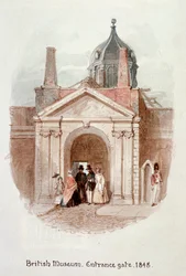 British Museum, ingångsport, 1848