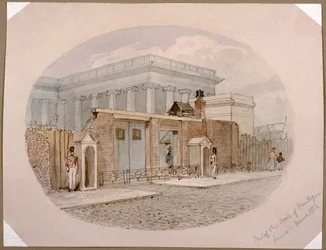 Montague House wall, British Museum, London, 1852