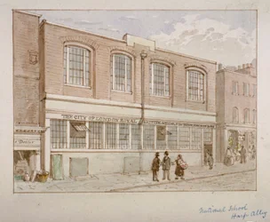 Nationalskolan, Harp Alley, City of London, 1850