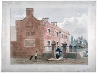 Van Dun Almshouses, Caxton Street, London, 1852