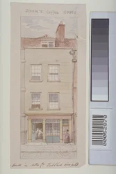 Vy över Mitre Court, Fleet Street, som visar John