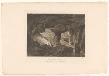 Utsikt över Gilmerton Quarry, nära Edinburgh Gilmerton Quarry (titel på objekt)