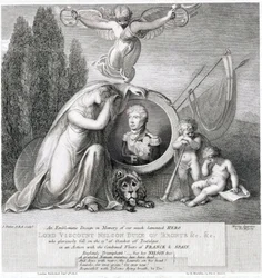 Ikonisk teckning till minne av vår bortgångne hjälte Lord Viscount Horatio Nelson (1758-1805)