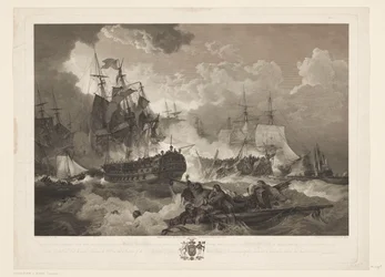 Slag bij Kamperduin, 1797 Segern som erhölls över den holländska flottan av den brittiska skvadronen i Nordsjön under befäl av amiral Duncan under aktionen den 11 oktober 1797 (titel på objekt)