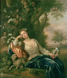 Porträtt av Henrietta, hertiginna av Bolton