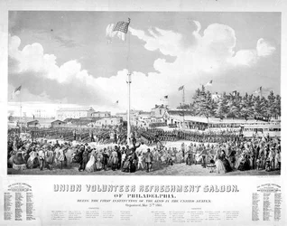 Union Volunteer Refreshment Saloon, Philadelphia (litho)