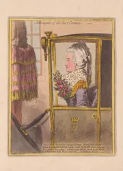 En bukett av det senaste århundradet, pub. 1802 (handfärgad gravyr)