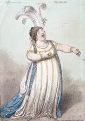 A Bravura Air, Mandane, publicerad av Hannah Humphrey 1801 (handfärgad etsning)