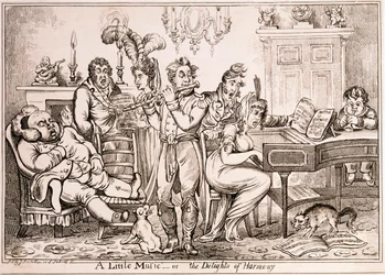 A Little Music or The Delights of Harmony, graverad av William Brocas, tryckt i London av J. Sidebotham, 1810.