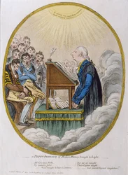 En småprofessor i modern historia, publicerad av Hannah Humphrey 1810 (etsat med akvatint)