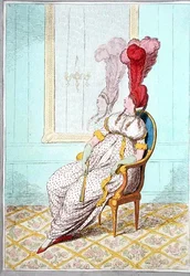 A Portrait of Modern Elegance, publicerad av Hannah Humphrey 1795 (handfärgad etsning)