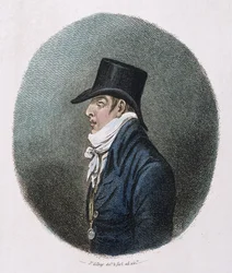 Ett porträtt, publicerat av Hannah Humphrey 1799 (handfärgad etsning)