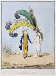 "And catch the living Manners as they rise", utgiven av Hannah Humphrey (handkolorerad etsning)