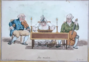 Ars Musica, utgiven av Hannah Humphrey 1800 (handfärgad etsning)