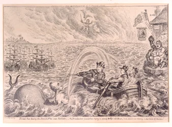 British Tars bogserade den danska flottan i hamnen, 1807